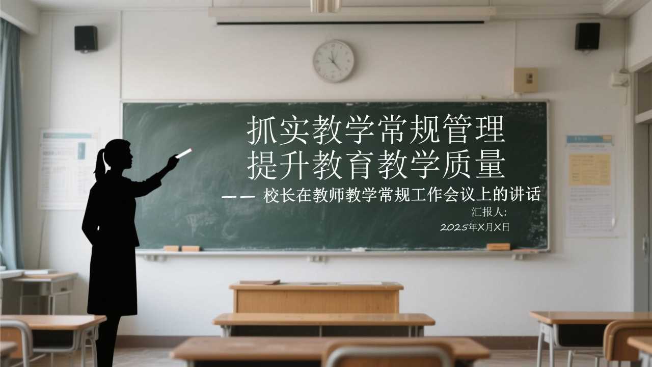 PPT：校长在教师教学常规工作会议上的讲话：抓实教学常规管理，提升教育教学质量