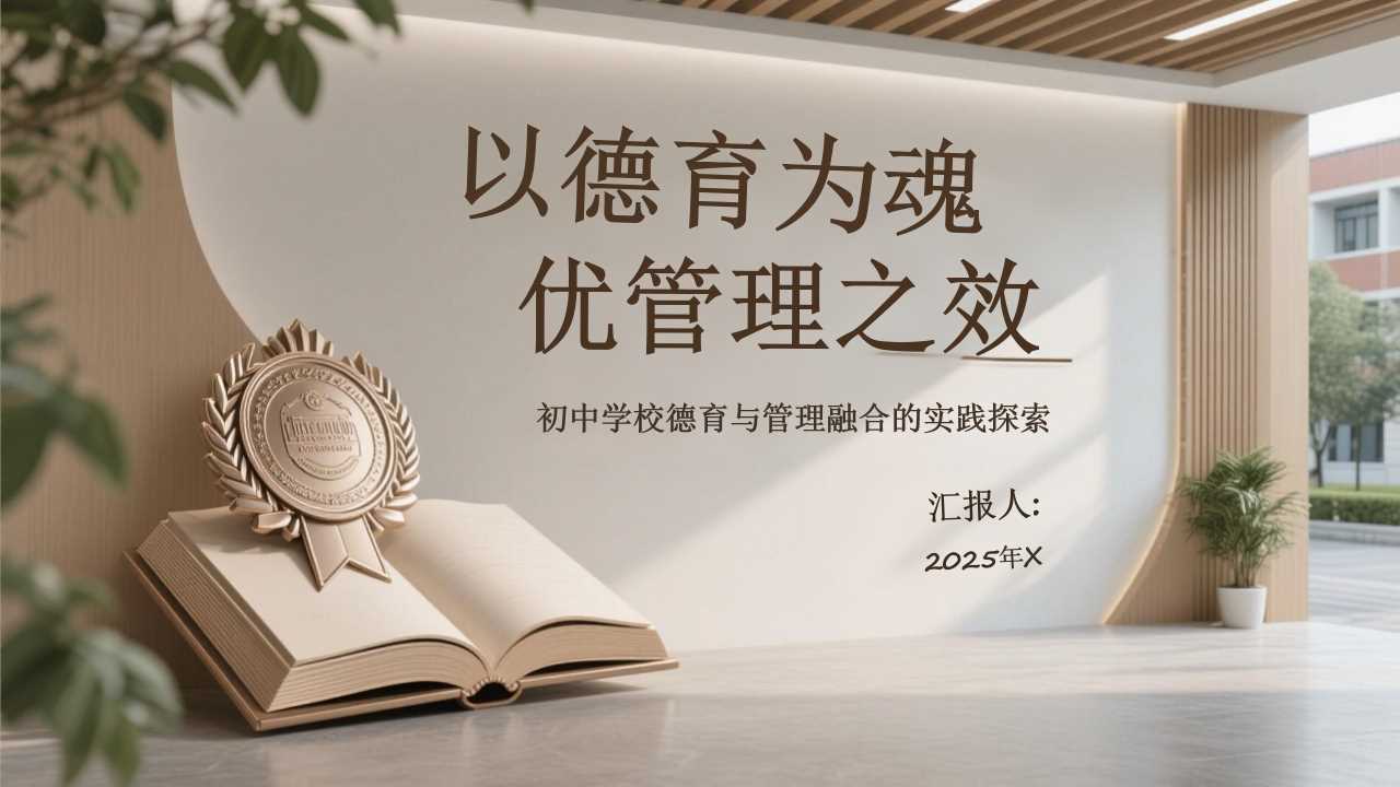 PPT：以德育为魂优管理之效——初中学校德育与管理融合的实践探索
