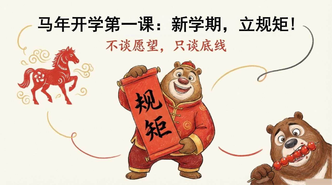 【带讲稿】【通用】马年春季开学第一课：新学期，立规矩——不谈愿望，只谈底线